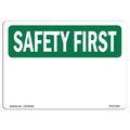 Signmission OSHA SAFETY FIRST Sign, Blank Write-On, 5in X 3.5in Decal, 5" W, 3.5" H, Landscape OS-SF-D-35-L-10865